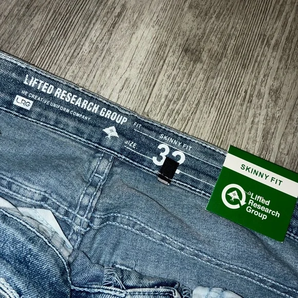 NWT LRG lifted research group men’s slim biker denim jeans slim fit size 32 - Picture 8 of 9